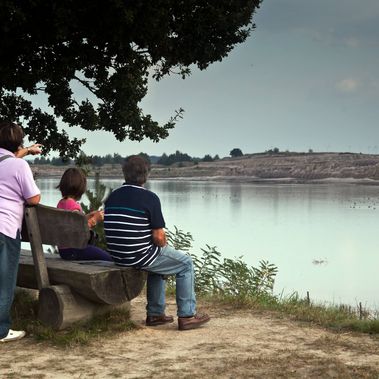 Besucher:innen in Sielmanns Naturlandschaft Wanninchen